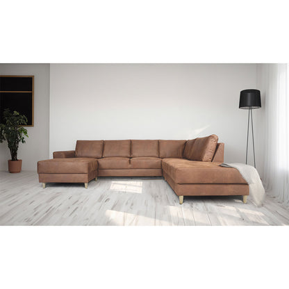 Toronto sofa højrevendt 288 x 82 cm i cognac