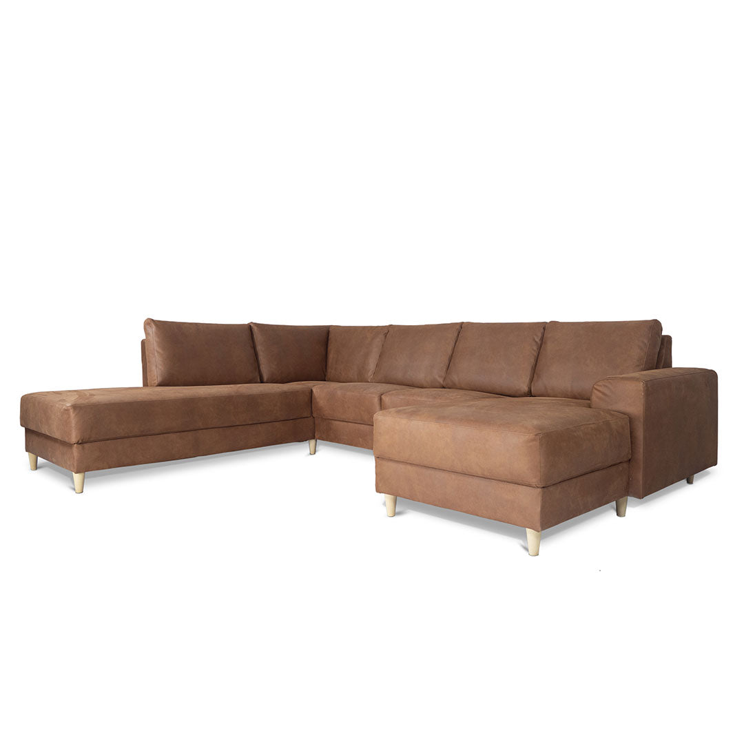 Toronto sofa venstrevendt 288 x 82 cm i cognac