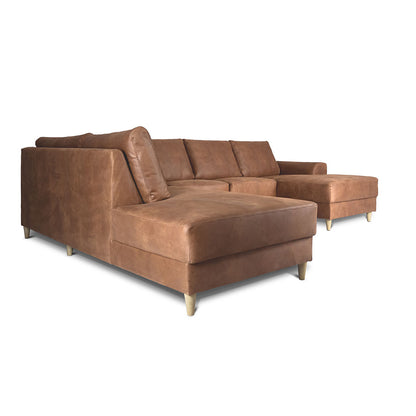 Toronto sofa venstrevendt 288 x 82 cm i cognac