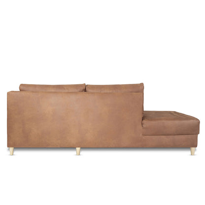 Toronto sofa venstrevendt 288 x 82 cm i cognac
