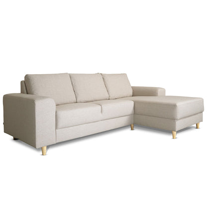 Toronto sofa med chaiselong højrevendt 222 x 82 cm