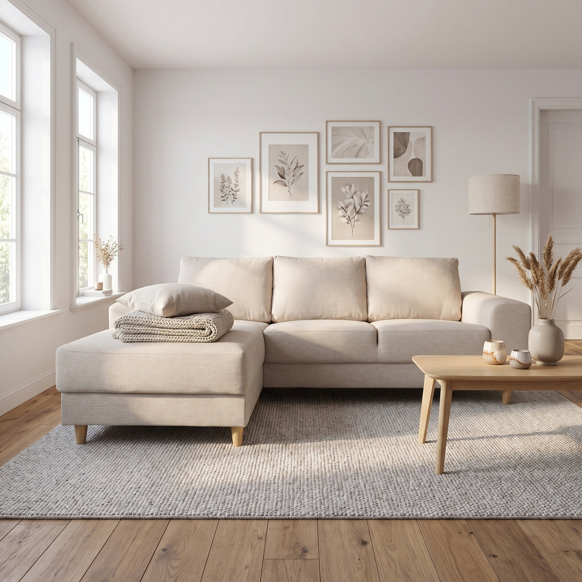Toronto sofa med chaiselong venstrevendt 222 x 82 cm