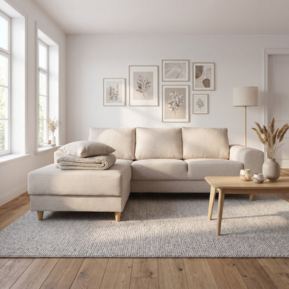Toronto sofa med chaiselong venstrevendt 222 x 82 cm