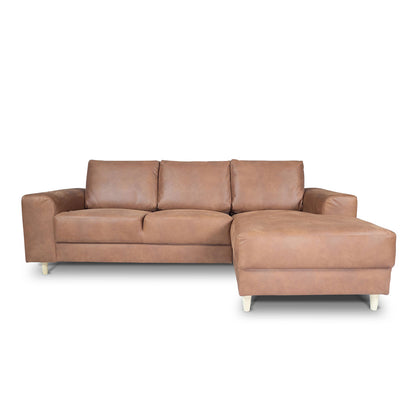 Toronto sofa med chaiselong højrevendt 222 x 82 cm i cognac