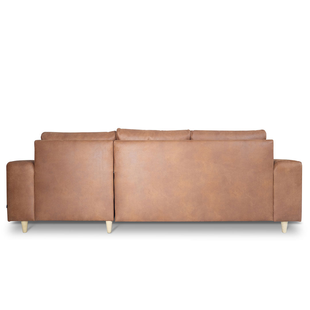 Toronto sofa med chaiselong højrevendt 222 x 82 cm i cognac