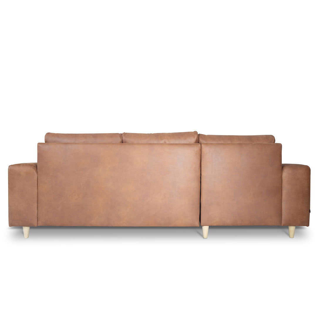 Toronto sofa med chaiselong venstrevendt 222 x 82 cm i cognac