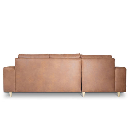Toronto sofa med chaiselong venstrevendt 222 x 82 cm i cognac