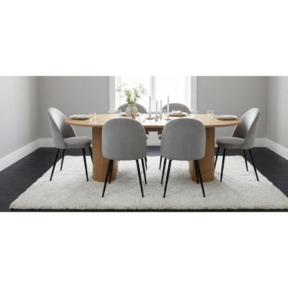 Rom spisebordssæt 100 x 210 cm og 6 stole